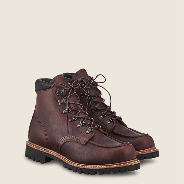 Botas Red Wing Heritage Hombre Marrom Oscuro - Sawmill - 6-Inch Oil-Slick Cuero Steel Toe - 508-WDKL